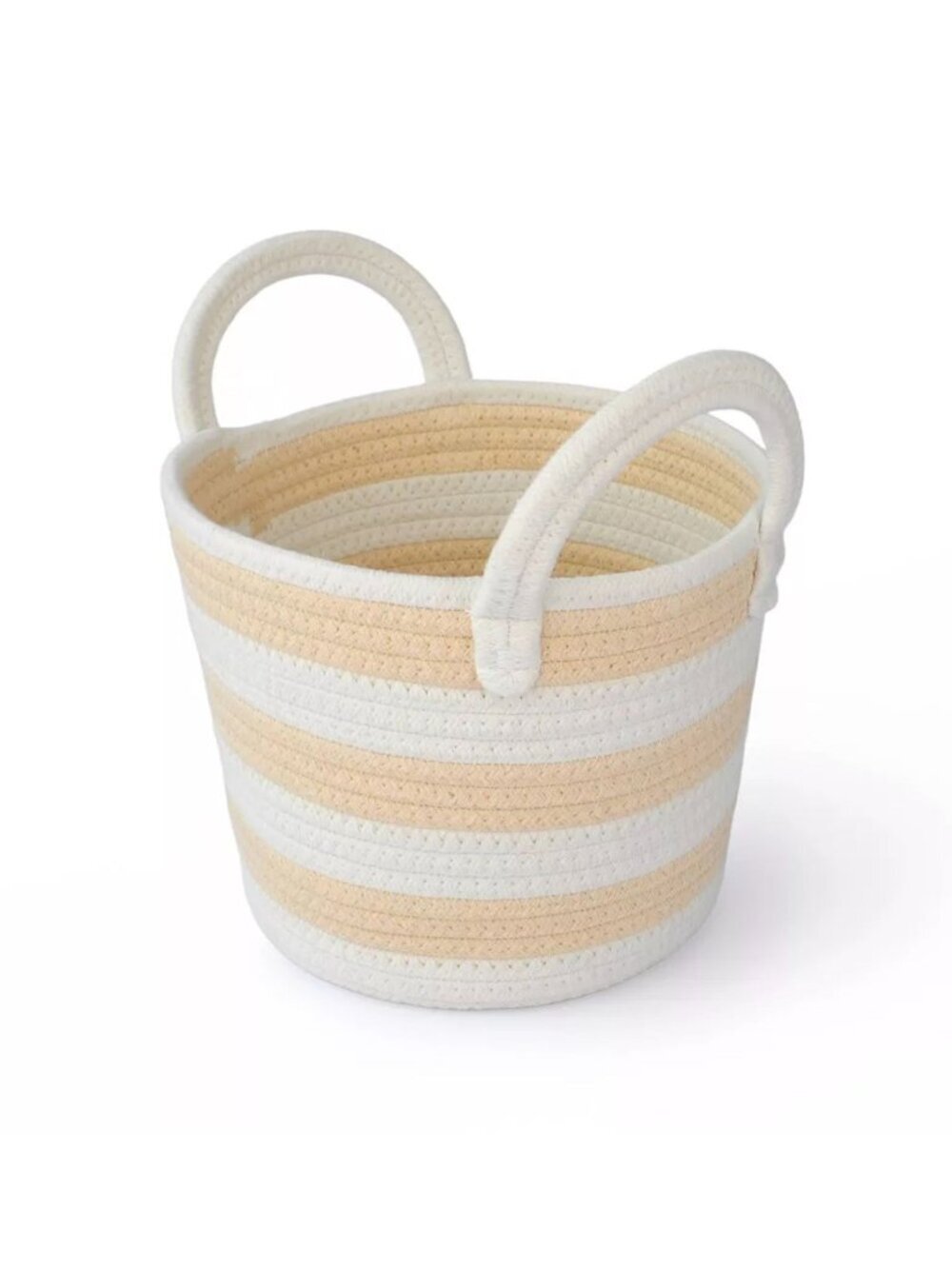 Target Woven Rope Basket Tan Cream 2 Handles Storage Home Decor Kids Nursery